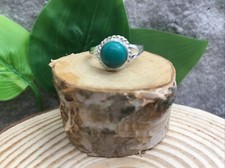 Malachite Handmade Gemstone Ring 925 Silver Plated Free Ship Size 6 New 6419