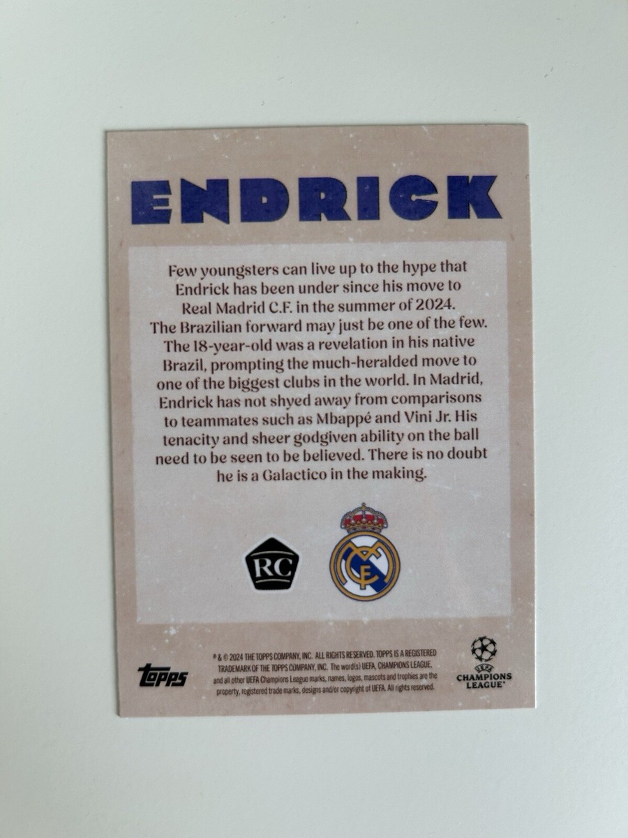 Carte Topps Deco 24/25 Endrick Artistry Real Madrid - Insert 2/5 - Near Mint