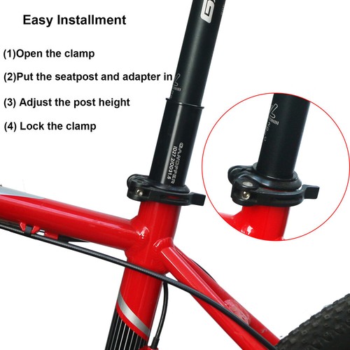 Adaptador de tubo de tija de sillín de bicicleta de carretera - Imagen 5 de 27
