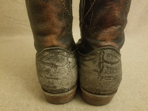 Stivali da cowboy western vintage da uomo Corral Eagle effetto invecchiato punta snip rodeo taglia 8 D - Foto 8 di 11