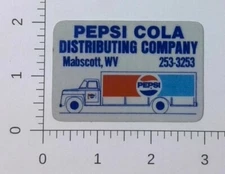Pepsi Cola Distributing Company Mabscott West Virginia Advertising Sticker Decal