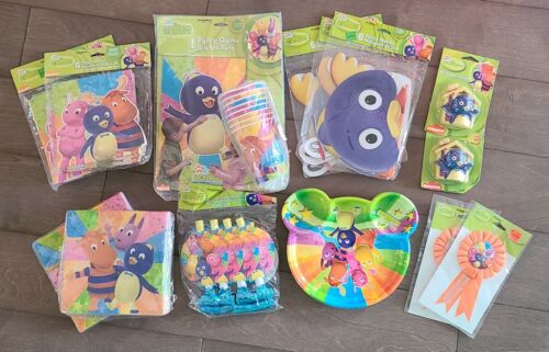 Backyardigans Party Lot Backyardigans Plates Napkins Games Cups Horns - Picture 1 of 1