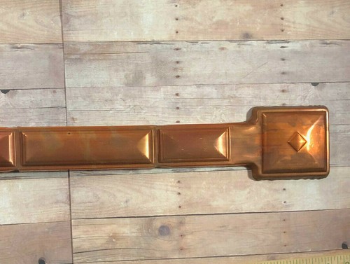 Copper Gutter Straps Downspout Hardware Stamped 1928 Rival Home Building  16" - Picture 3 of 3