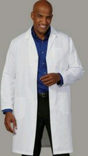 New in package Superior uniform group men's white lab coat size 46 style 420
