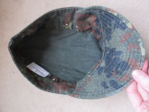 3 German Army Camouflage Flecktarn Caps, Small Size 53/ 58 - Picture 17 of 19
