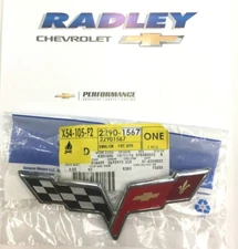 OEM NEW GM C6 CORVETTE FRONT BUMPER WATERFALL EMBLEM 25919015 22901567 B192