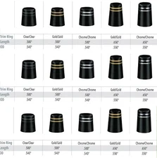 Golf Iron Ferrules .370" Parallel – Double Trim Ring- 12 Pack High Gloss