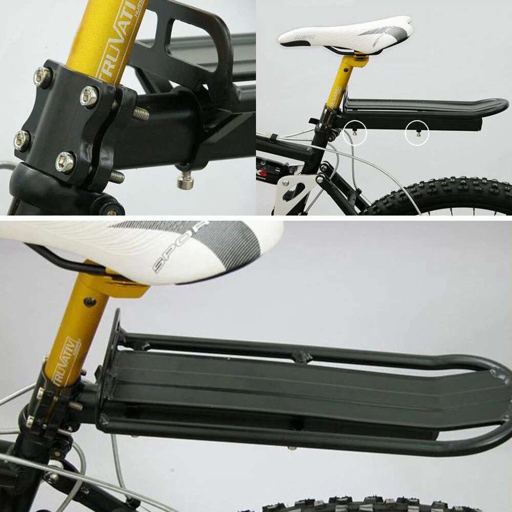 Bicycle Mountain Bike Rear Rack Seat Mount Post Pannier Luggage Cargo Carrier