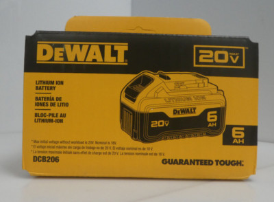 DEWALT DCB206 20V Max Premium XR 6.0Ah Lithium-Ion Battery