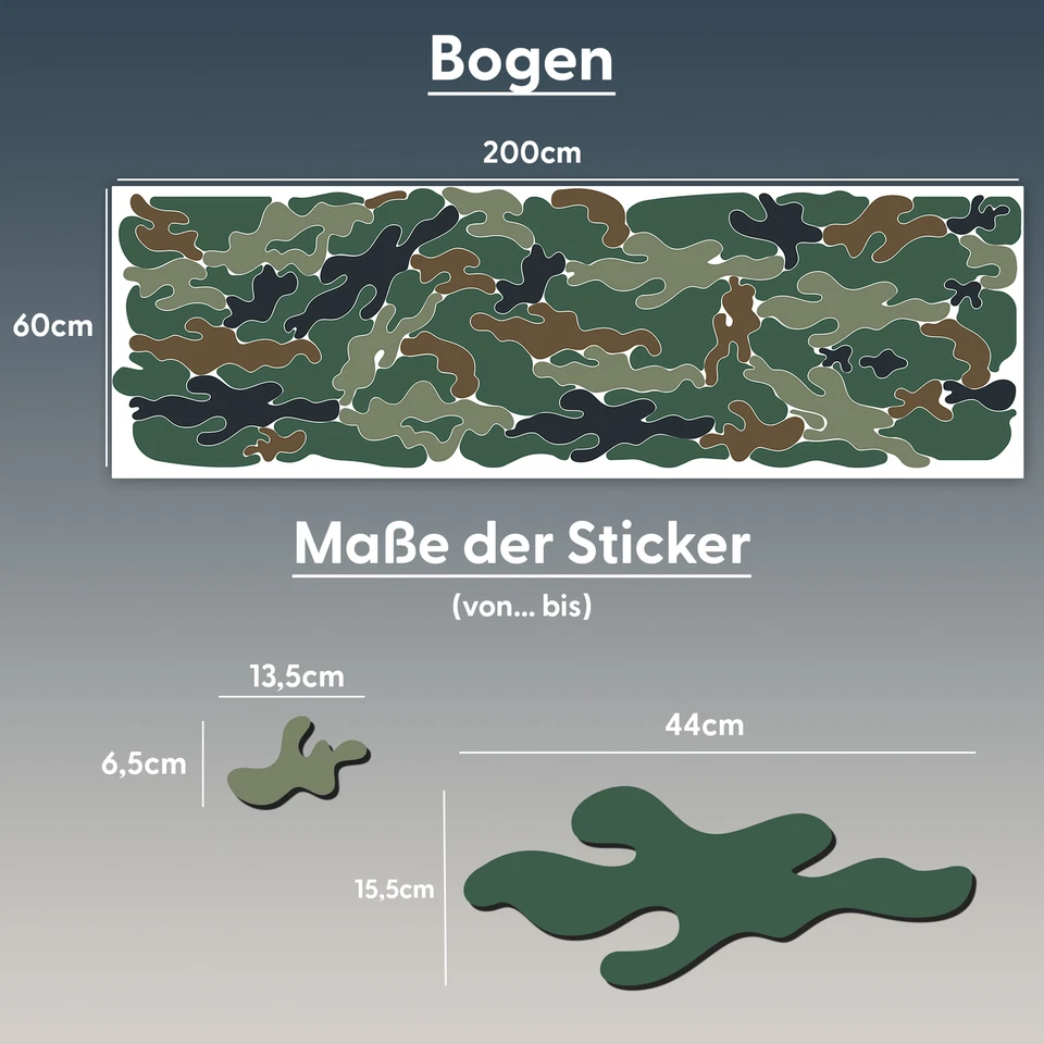 Auto Camouflage Aufkleber "Dunkelgrün" Tuning Seitenaufkleber Army RX048-04 - Bild 4 von 4