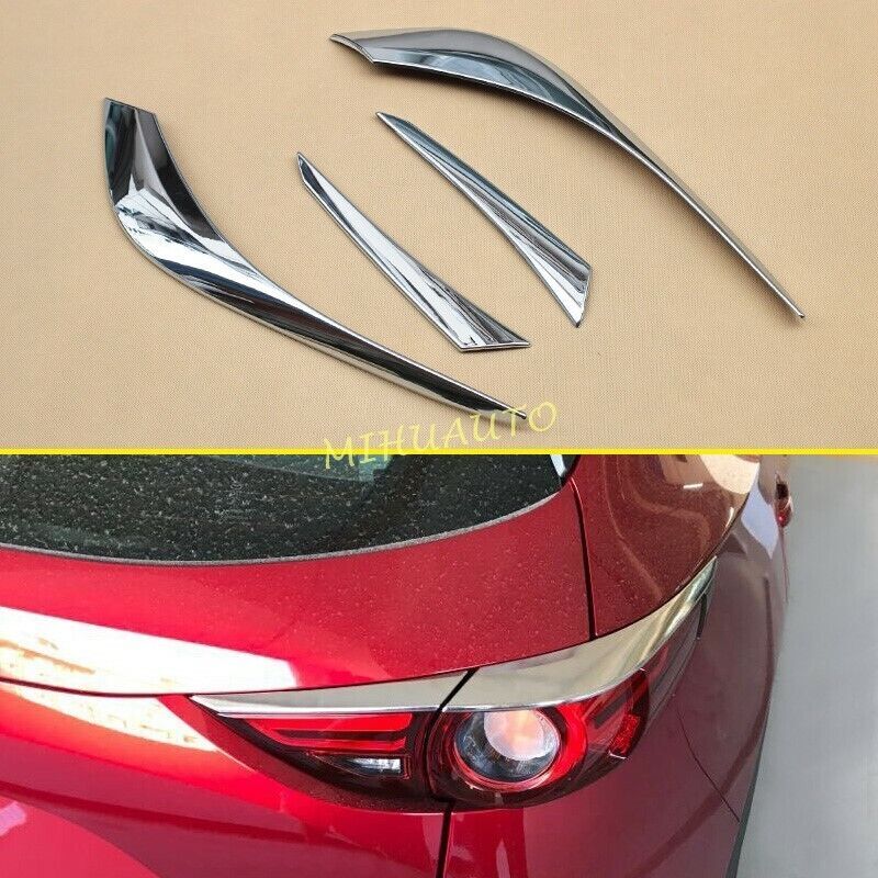 For 2017-2021 Mazda CX-5 KF Chrome Tail Light Strips Surrounds Lamp Cover Trims