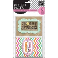 me & my BIG ideas Pocket Pages Journaling 3D Embellished Cards, Friends TPCE-01 