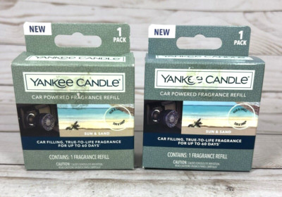 Yankee Candle Sun & Sand Scent Car Powered Fragrance Refill (2 Pack)
