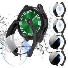 4 4 Pack for Samsung Galaxy Watch 6 Classic 47mm Case, Privacy Screen Protector