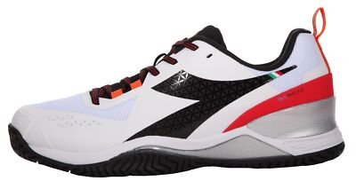 Diadora Herren Tennisschuh ''BLUSHIELD TORNEO AG'' white/black/fiery red