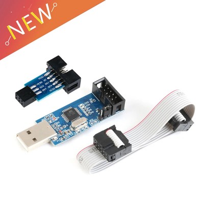 USBASP USBISP AVR Programmer Adapter 10Pin to 6Pin Board for ATMEGA8/128