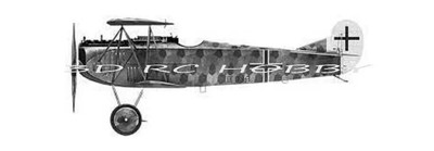 Fokker DVII D7 Biplane 68'' WS RC Model Airplane Plans & Templates PRINTED