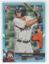 2018 BOWMAN 1ST AARON KNAPP /499 SKY BLUE PARALLEL PRE ROOKIE CARD RC MARLINS