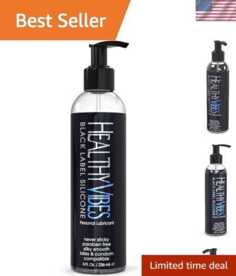 Long-Lasting Black Label Silicone Lube - Hypoallergenic and Water-Resistant
