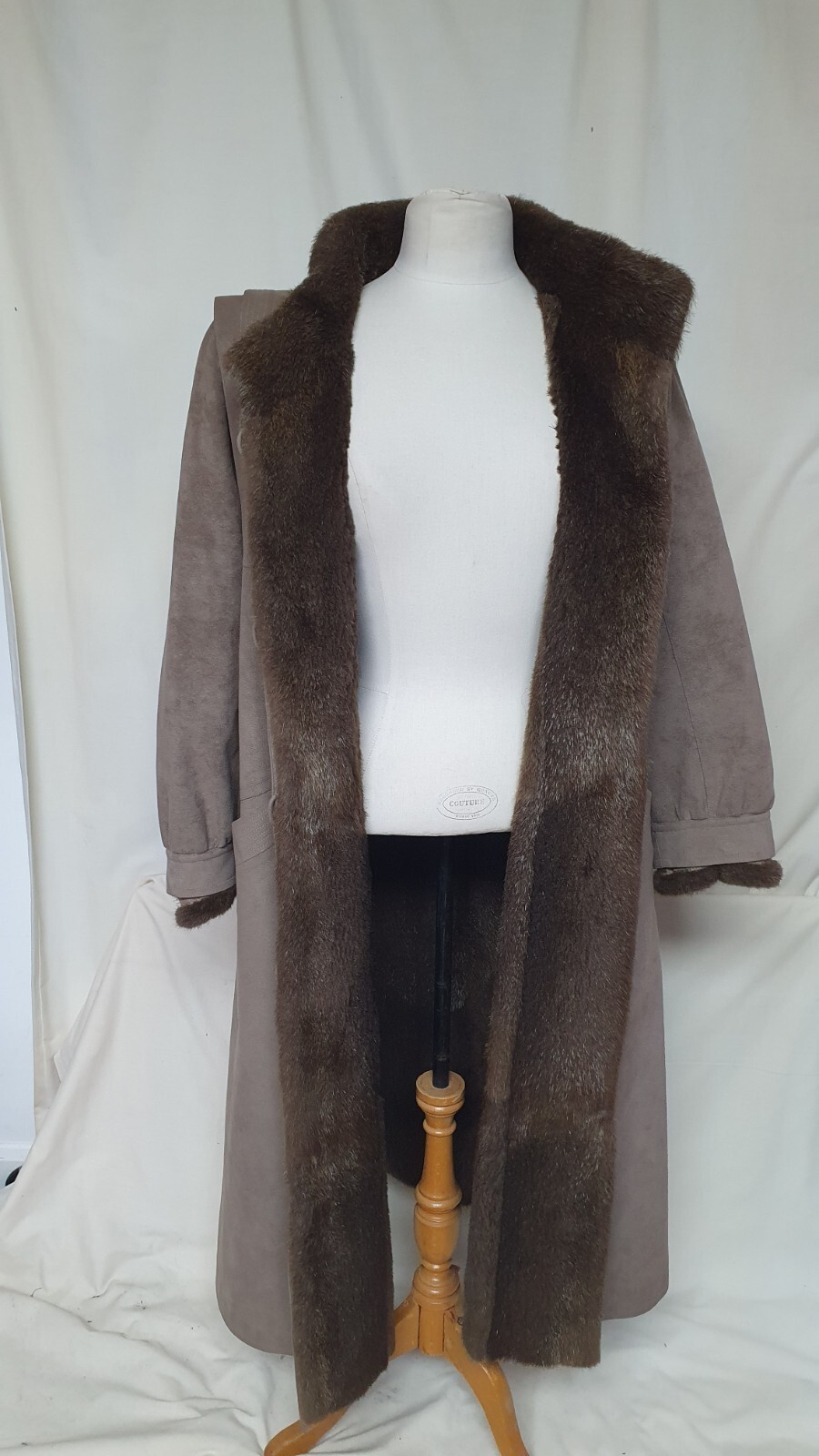 ALTRA Cappotto donna 3 in 1 con fodera rimovibile in pelliccia Jobis lungo taglia 34 34" busto 0126