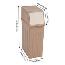 8 Gallon Trash Can, Slim Trash Can with Lid, Tall & Narrow Trash Bin