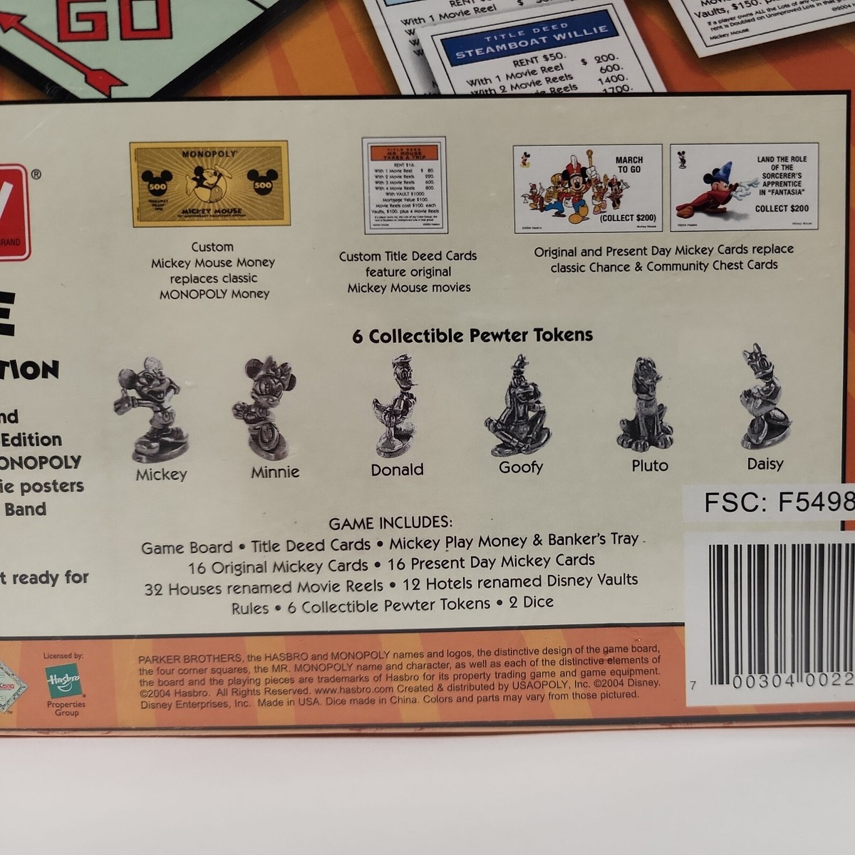 Disney MONOPOLY ディズニー75周年記念版 Monopoly Mickey Mouse 75th Anniversary Collectors Edition | eBay