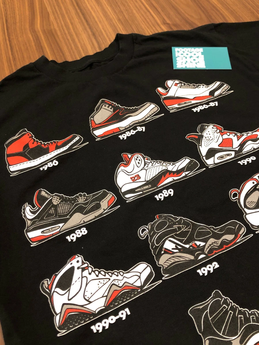 AUTHENTIC CLASSICS AIR JORDAN RETRO KICKS SHIRT 1 2 3 4 5 6 7 8 9