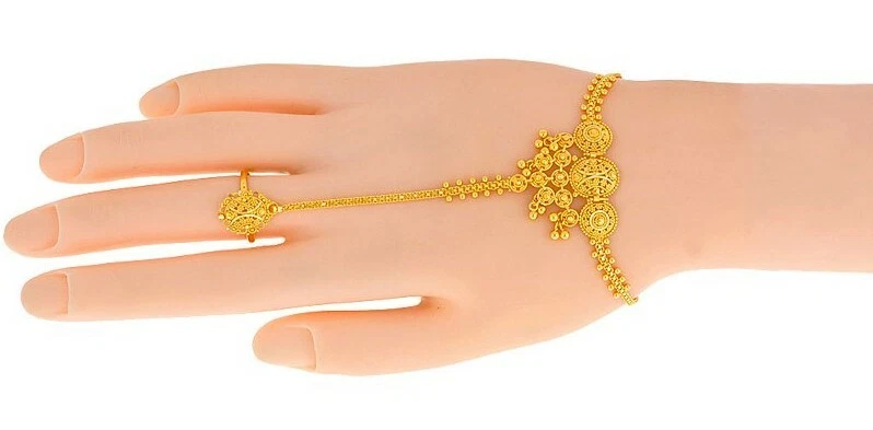 Gorgeous Ornate Orb 22k Gold Bracelet – Andaaz Jewelers