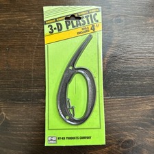 Hy-Ko 4" Black 3-D Plastic Home Address Number 6