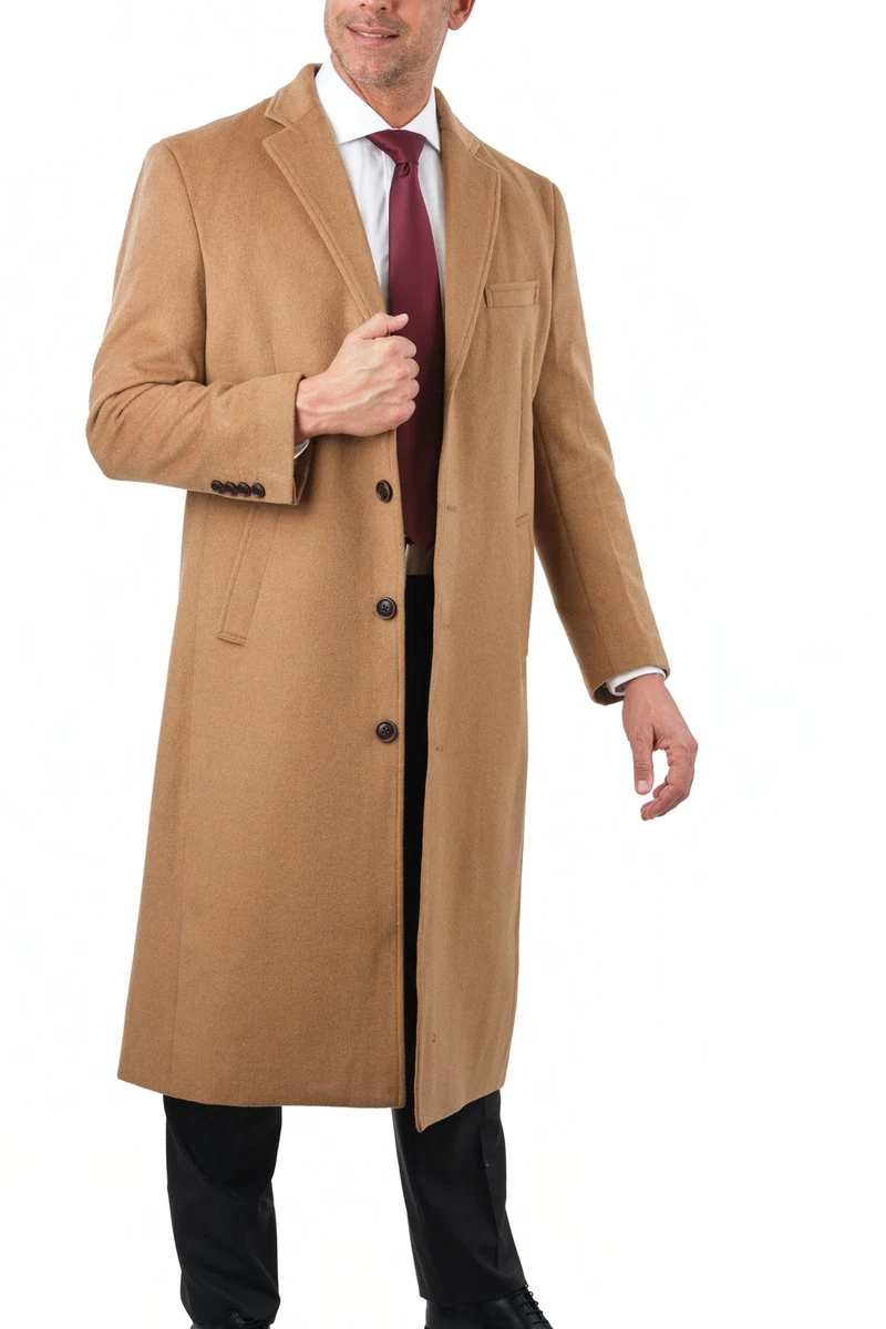 Mens overcoat full length sale