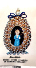 Walco PRAYING ANGEL Panorama Vtg Sequin Bead Christmas Ornament Kit 1971 Pretty