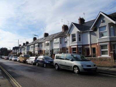 Foto 6x4 Dänemark Straße, Exeter Gehäuse entlang dieses nördlichen Abschnitts von Den c2009