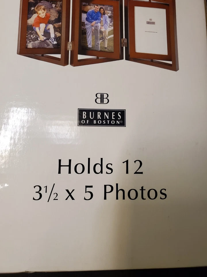 Burnes of Boston Folding Tabletop Photo Frame Holds 12 Photos NOB - Image 4 of 4