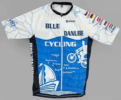 KALAS Road Bike MTB Cycling Full Zip Breathable Jersey Pockets Men's Large 