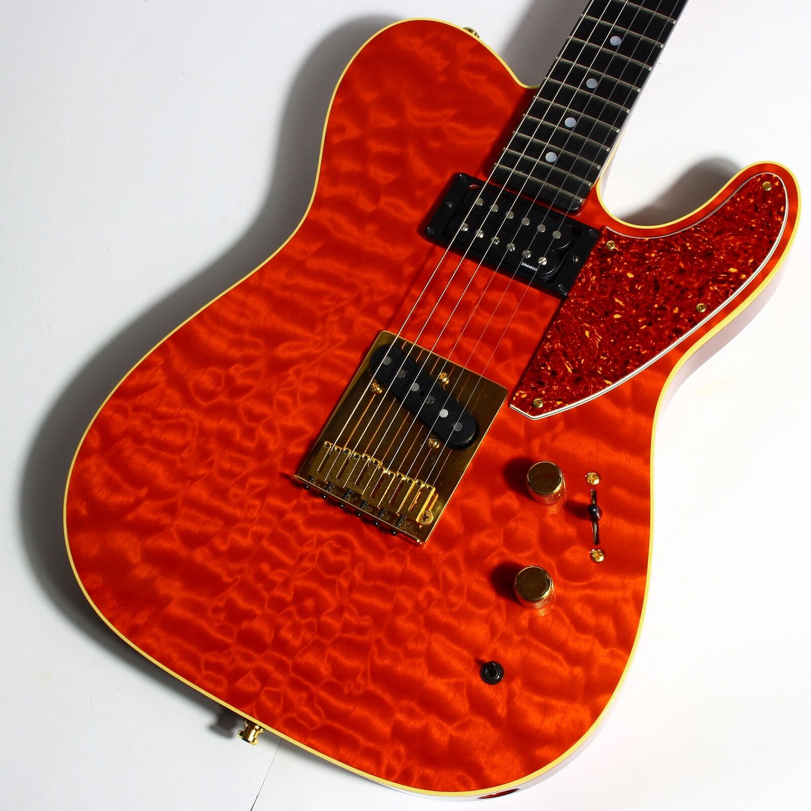 1992 Fender Custom Shop Set Neck Country Artist Telecaster QUILT Sunset Orange T