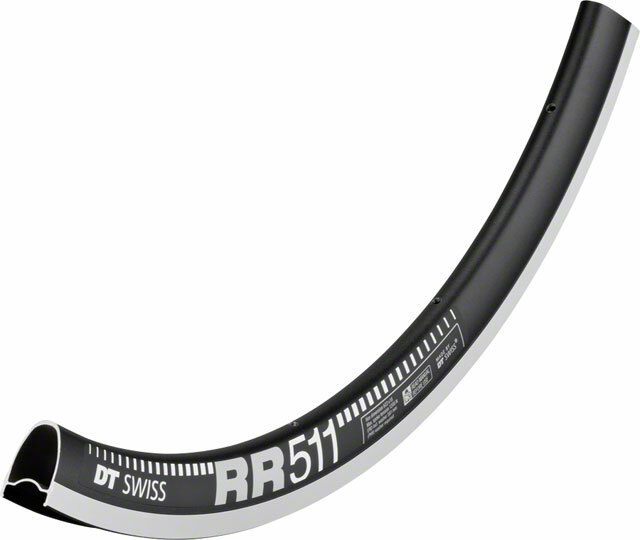 DT Swiss RR 511 700C Cerchio Stradale Tubeless-Ready 24H Nero Include Squorx