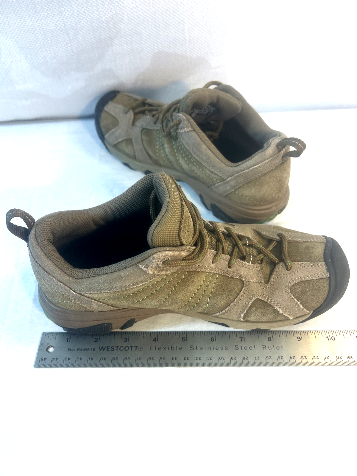Scarpe da trekking KEEN taglia 8 5 donna basse verde marrone sneakers impermeabili CD 0412