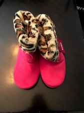 NEW Youth Pink with Leopard Print Cuff S 5/6 . Warm Kid Boy Girl. NWT