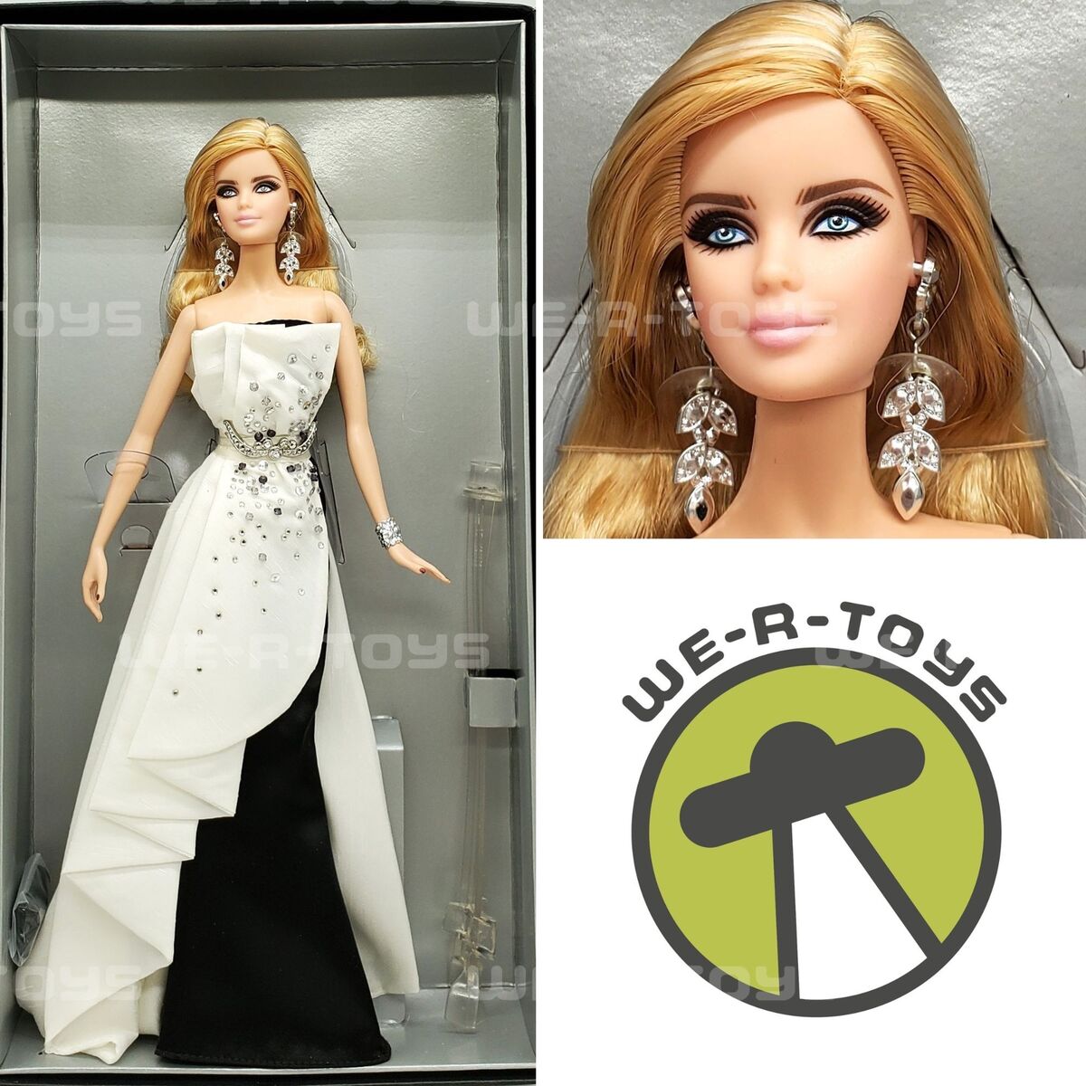 Barbie Black & White Collection BFC Exclusive Beaded Gown Barbie Black & White Collection BFC Exclusive Beaded Gown