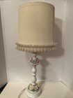 2 Vintage 1950s? Capodimonte Style Porcelain Table Lamps Floral Italy  22-7/8” — photo 7