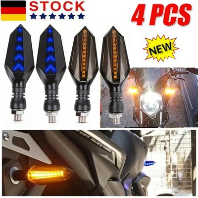 Motorrad Sequentiell Led Blinker Universal E-Geprüft für Quad ATV Roller 12V 4x