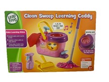 Clean Sweep Learning Caddy, Mop and Broom Cleaning Toy Set for Ages 3-5, Pink