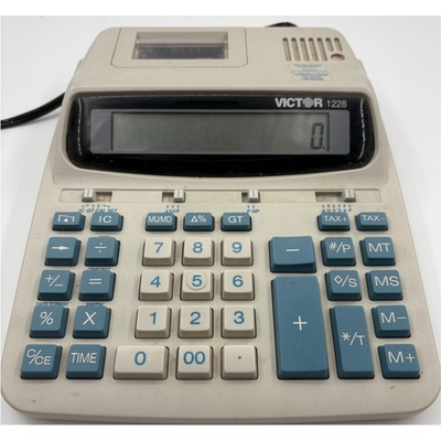 #ad Victor 1228 Heavy Duty Printing Calculator Vintage Desktop Adding Machine Works $9.99