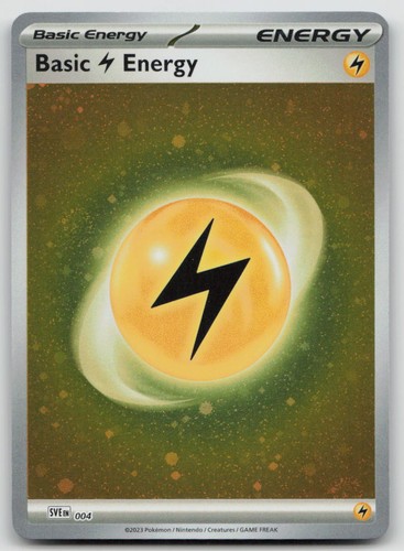 Lightning Energy 004 Scarlet & Violet Pokemon Cosmo Holo NM