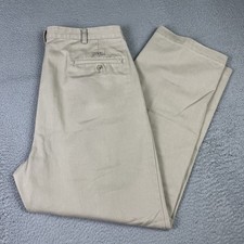 Vintage Polo Ralph Lauren Andrew Pants Men 36x30 Beige Pleated Cotton Chino