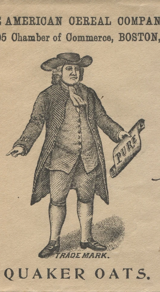 Advertising Cover Boston MA American Cereal Co Quaker Oats Quaker figure 1892 - Image 2 of 3