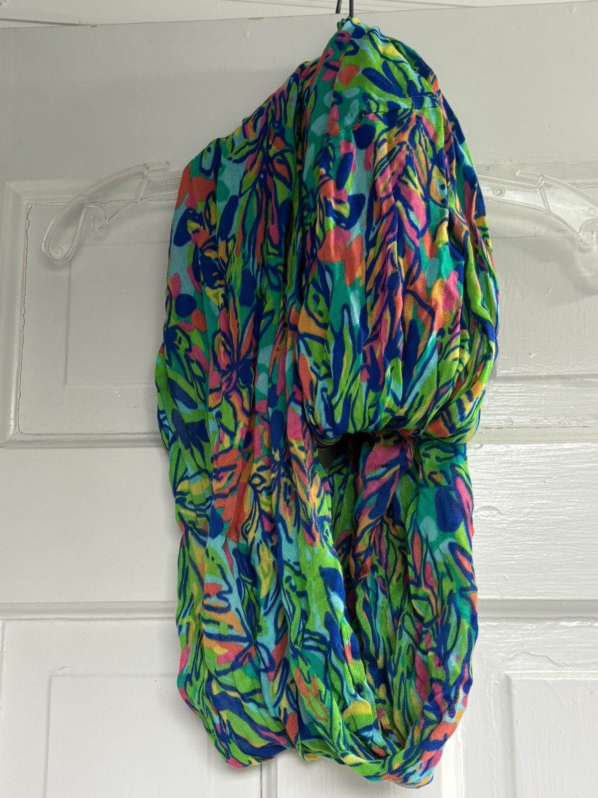 Lilly Pulitzer Infinity Multi-colored Cotton Scar… - image 1