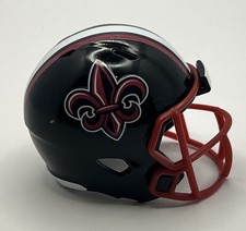 Custom Louisiana Ragin Cajuns Pocket Pro Helmet Black Sun Belt