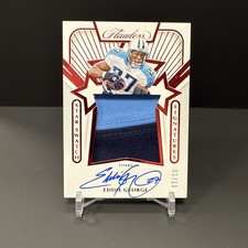 2024 Panini Flawless Football Eddie George Star Swatch Signatures Red /15 Auto