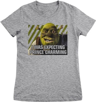 Shrek Damen T-Shirt I Was Expecting Prince Charming Girly Tee UV-5-SHK008